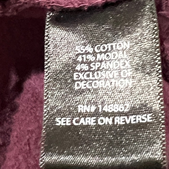 Women’s TORRID PLUS BLESSED Sweatshirt in a Wine Color - Picture 4 of 7